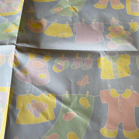 Vintage CURRENT Baby Themed Gift Wrap - Picture 6 of 6